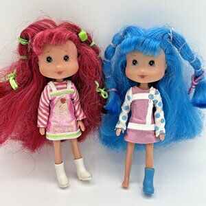 Strawberry Shortcake & Blueberry Muffin Candy Pops Dolls New 2006 Playmates 6.5"
